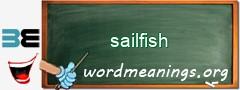 WordMeaning blackboard for sailfish